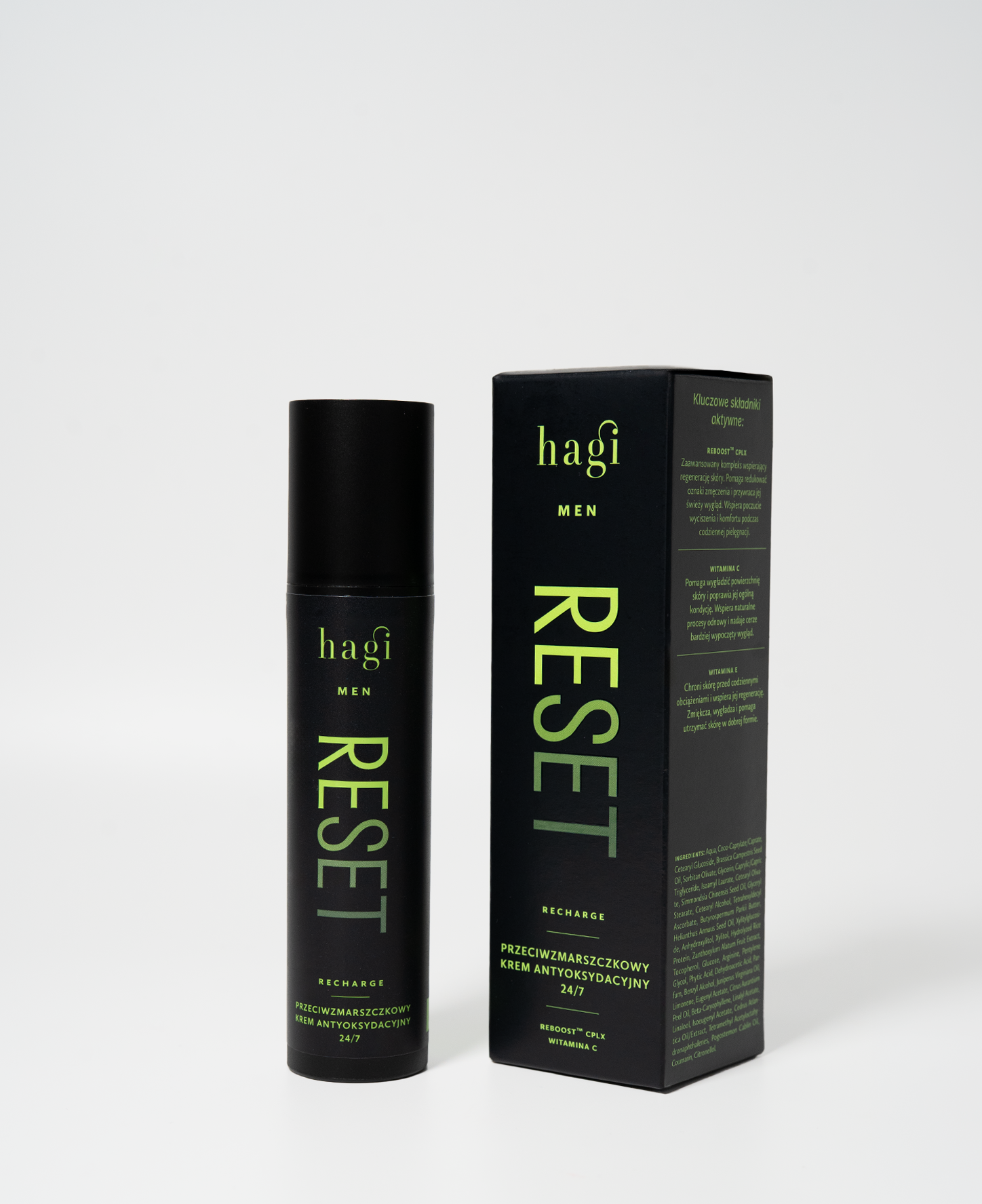 Przeciwzmarszczkowy krem antyoksydacyjny 24/7 Hagi Men Reset Recharge