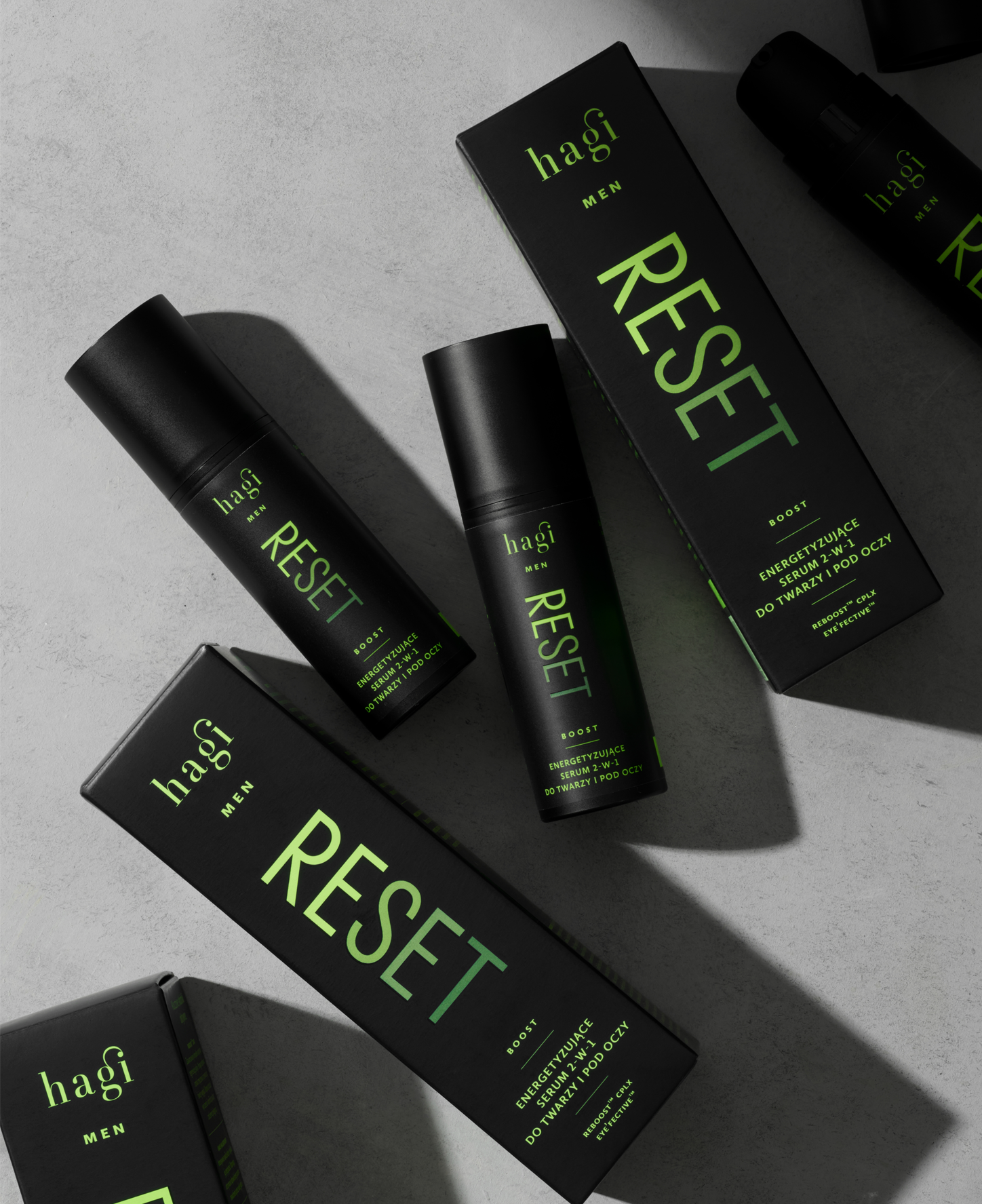 Energetyzujące serum 2w1 do twarzy i pod oczy Hagi Men Reset