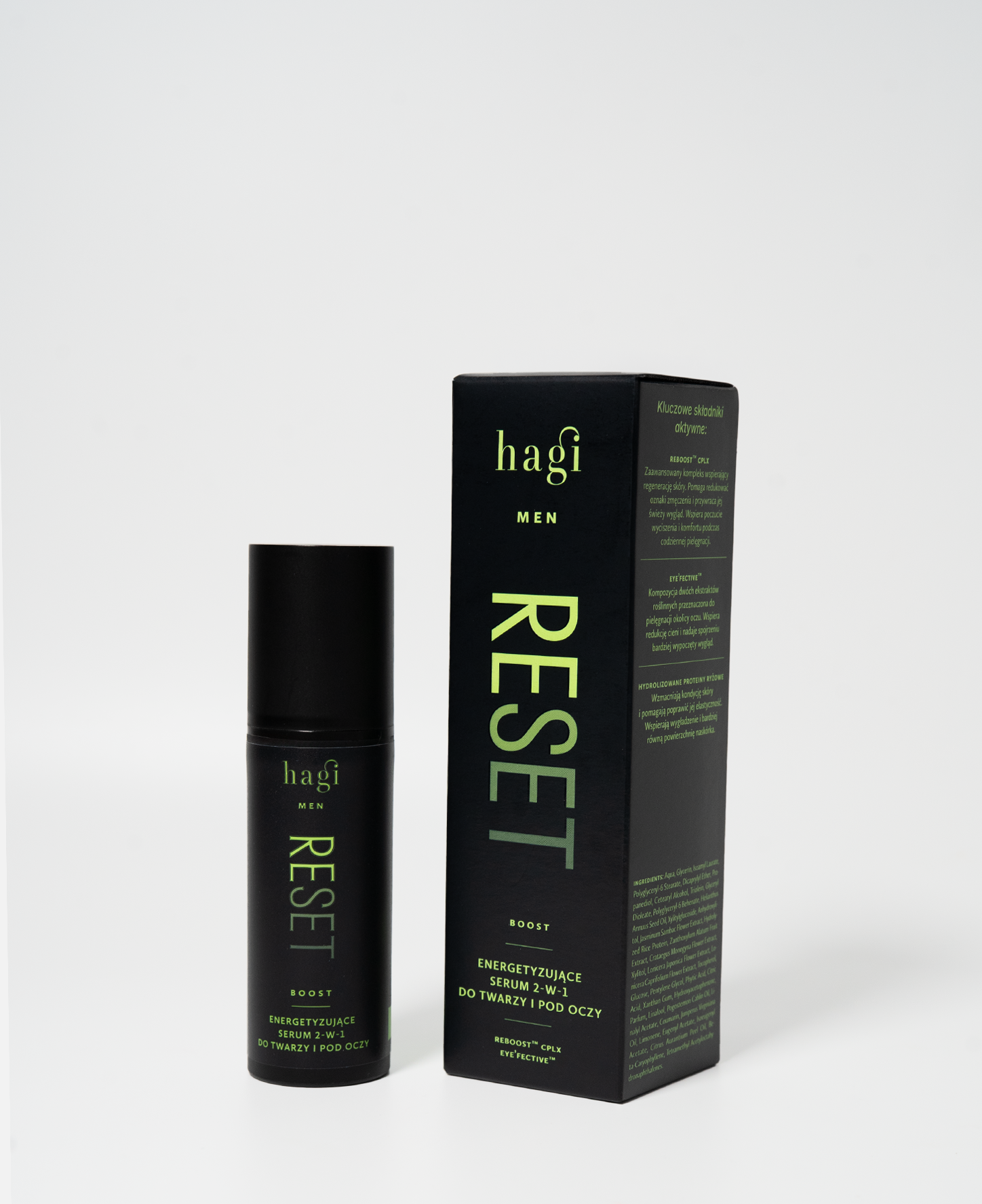 Energetyzujące serum 2w1 do twarzy i pod oczy Hagi Men Reset